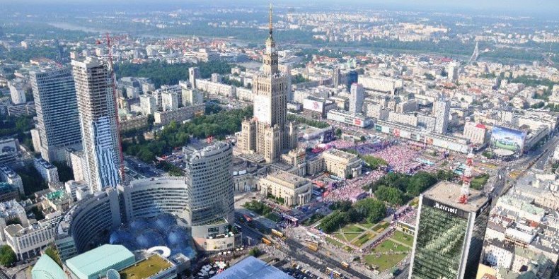 Okolice PKiN - zdjęcie Pawła Brzezińskiego zrobione w czasie EURO 2012