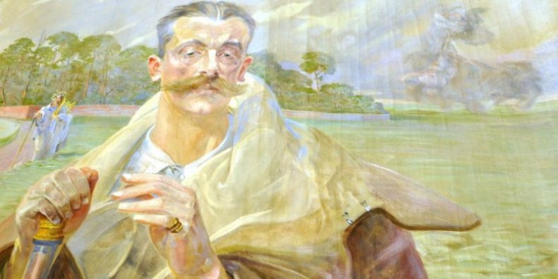 Portret mężczyzny na tle pejzażu Jacek Malczewski