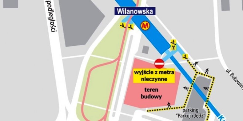 Stacja Metro Wilanowska - plan sytuacyjny
