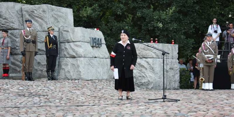 Wanda Traczyk Stawska - uroczystości na Cmentarzu Powstańców Warszawy. 1 VIII 2015 r