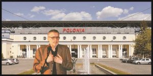 Jerzy Górzański z Polonią w tle - Zdjęcie Jerzego Górzańskiego pochodzi z serwisu mazovia.pl (odbierał nagrodę od marszałka Mazowsza Adama Struzika). Zdjęcie stadionu: Adrian Grycuk (Wikimedia).