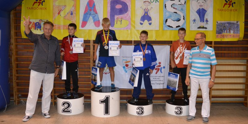 Najlepsi młodzicy w kat. 38 kg - trzeci Kuba Grabowski