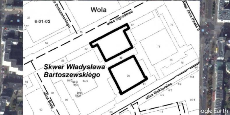 Skwer Władysława Bartoszewskiego - proponowana lokalizacja