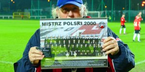Obchody 105 lat Polonii Warszawa. Honorowy Prezes Polonii Warszawa - pan Jerzy Piekarzewski. Mecz Polonia Warszawa - Kotwica Kołobrzeg