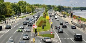 Wisłostrada w Warszawie - odcinekl o nazwie Wybrzeże Gdańskie