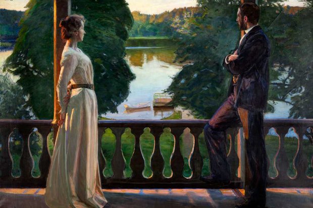 Nordisk sommarkvall (Letni nordycki wieczór), 1899-1900, olej na płótnie - Richard Bergh