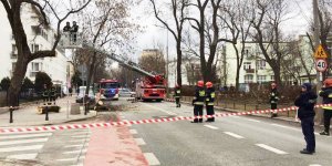 Akcja strażaków na ulicy Saskiej