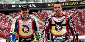 Bartosz Smektała (z lewej) i Dominik Kubera klub Fogo Unia Leszno