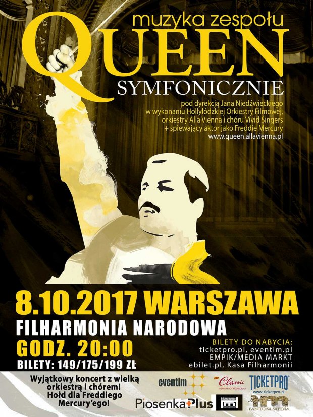 Queen symfonicznie w Warszawie - plakat
