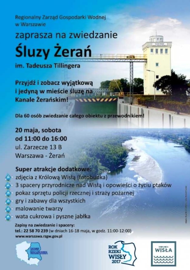 Zwiedzanie Śluzy Żerań - plakat