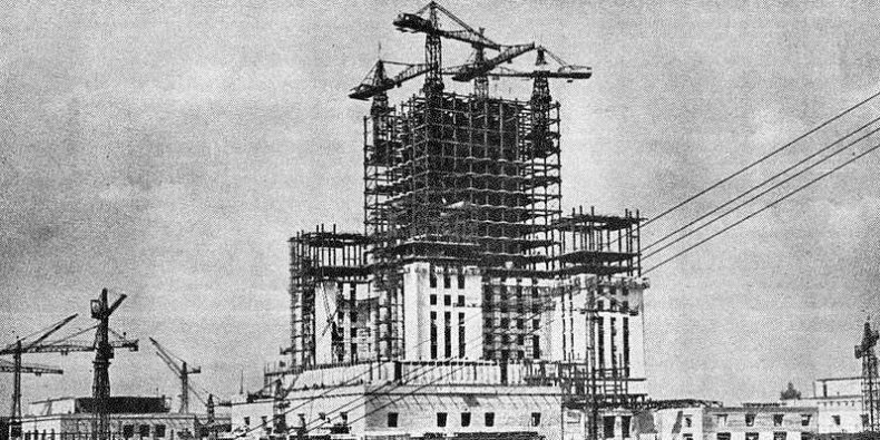 Budowa Pałacu Kultury i Nauki ok 1954 r.
