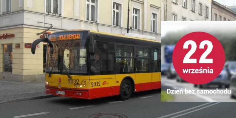 Autobus w Dzień Bez Samochodu