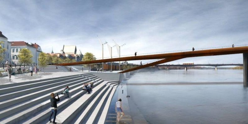 Projekt kładki pieszo-rowerowej nad Wisłą