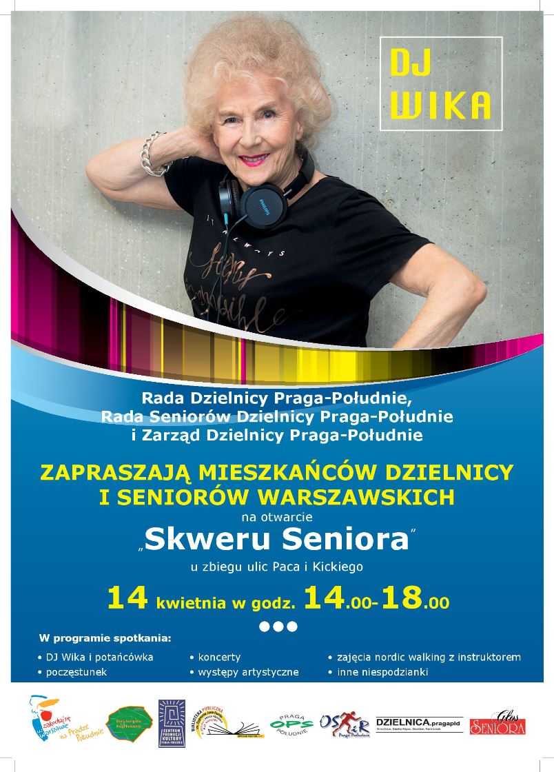 Plakat na otwarcie Skweru Seniora