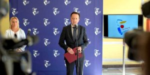 Konferencja prasowa zastępcy prezydenta Warszawy - na zdjęciu Witold Pahl