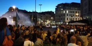 Tęcza na placu Zbawiciela - 8 czerwca 2018
