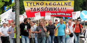 Prtotest taksówkarzy