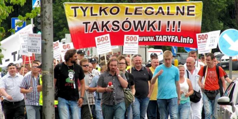 Prtotest taksówkarzy