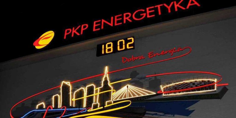 PKP Energetyka - neon i mural z 20 XI 2013 r.