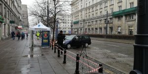 Pokaz zderzenia autobusu MZA z samochodem osobowym