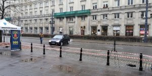 Pokaz zderzenia autobusu MZA z samochodem osobowym
