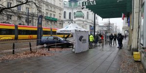 Pokaz zderzenia autobusu MZA z samochodem osobowym