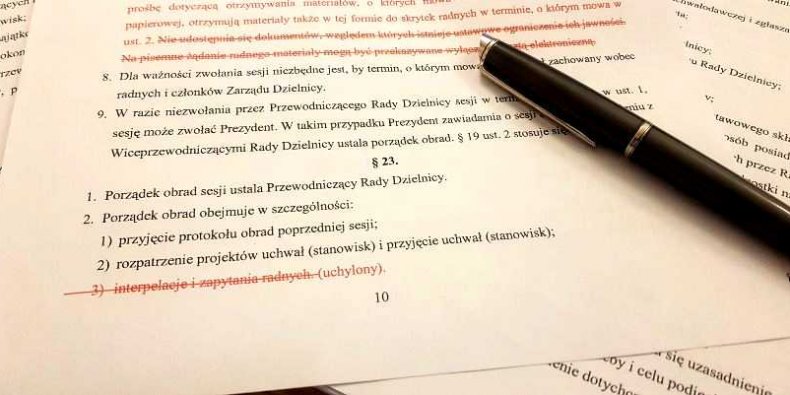 Dokumenty posiedzenia Komisji Statutowo-Regulaminowej