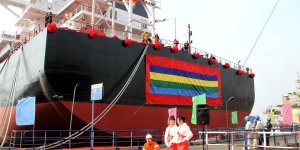 MS Warsaw - ceremonia chrztu w stoczni Chengxi w Jiangyin. 14 listopada 2012 roku