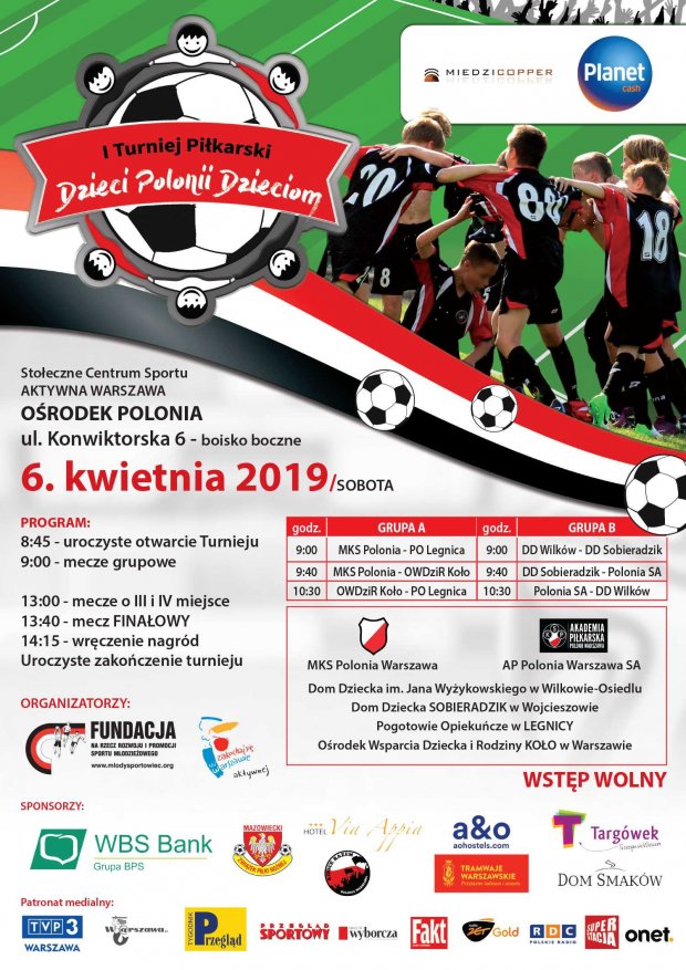 Plakat Turnieju Dzieci Polonii - Dzieciom