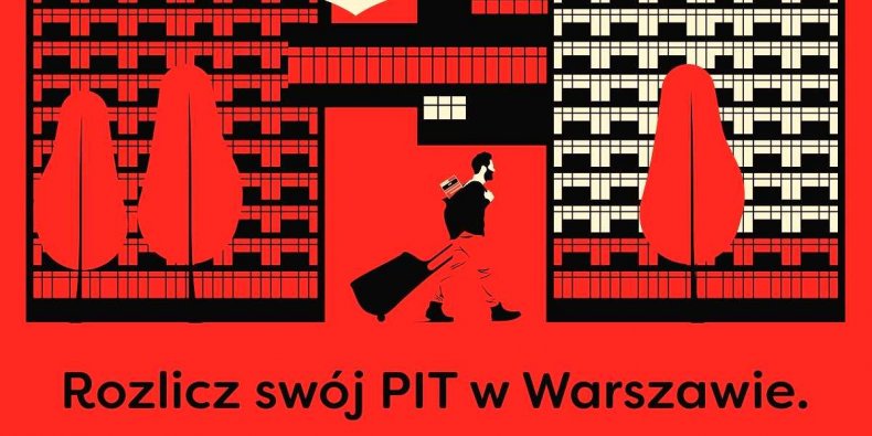 Rozlicz PIT w Warszawie - część plakatu kampanii promującej