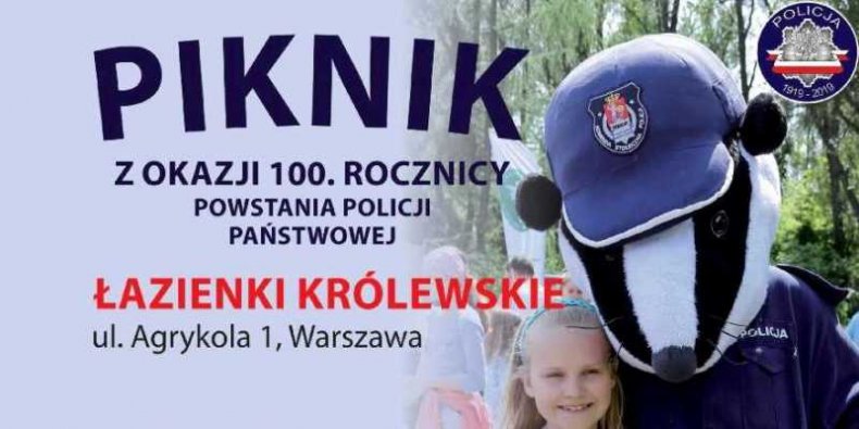 Piknik Policyjny w Łazienkach (z plakatu)