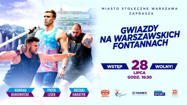 Gwiazdy na warszawskich fontannach plakat