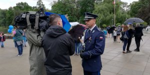 Piknik Komendy Stołecznej Policji w 100. rocznicę utworzenia Policji Państwowej - nadkomisarz Sylwester Marczak - rzecznik prasowy KSP