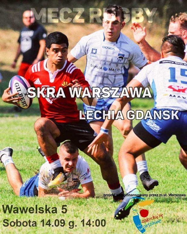 Rugby plakat meczu Skra Warszawa vs Lechia Gdańsk