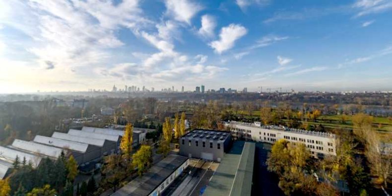 Panorama z dachu - Mazowiecki Urząd Celno-Skarbowy. Fot. Marcin Banaszkiewicz