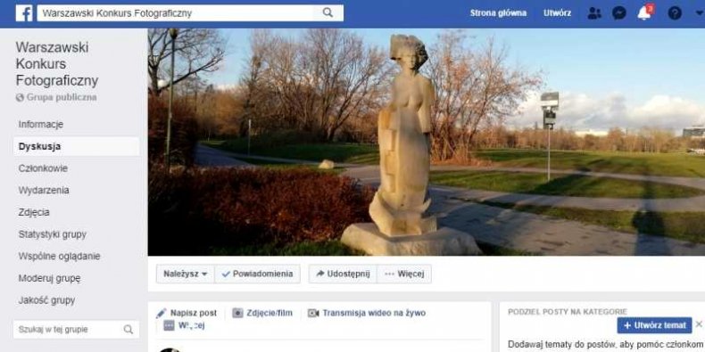 Warszawski Konkurs Fotograficzny na Facebooku