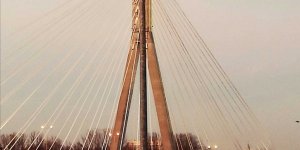 Oświecony Most Świętokrzyski. Autor: Jolanta Baranowska - wyróżnienie w etapie lutowym Warszawskiego Konkursu Fotograficznego 2020 r.