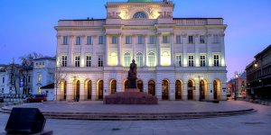 Pałac Staszica 12 kwietnia 2020 r. Foto Andrzej Seta