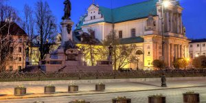 Pomnik Adama Mickiewicza 12 kwietnia 2020 r. Foto Andrzej Seta