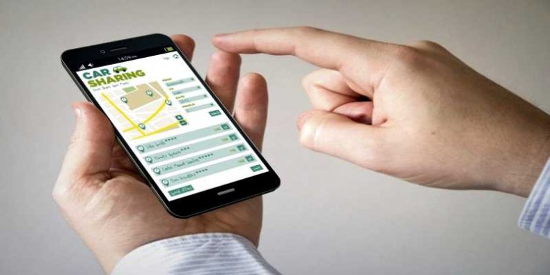 Car sharing - wypożyczenie samochodów za pomocą aplikacji w telefonie komórkowym