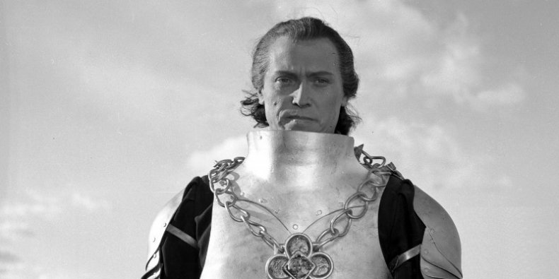Emil Karewicz jako Król Jagiełło w filmie Krzyżacy - zdjęcie ze zbiorów Filmoteki Narodowej