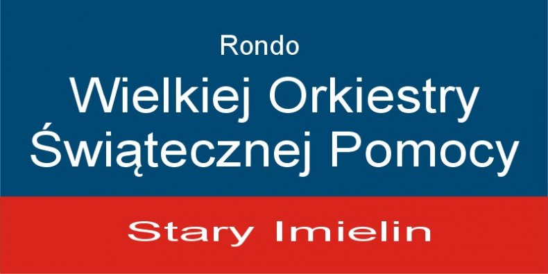 Tabliczka Miejskiego Systemu Informacji: Rondo WOŚP Stary Imielin