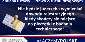 Zmiany ustawy PRD - dowód rejestracyjny i stemple