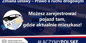 Zmiany ustawy PRD - rejestracja w miejscu zamieszkania