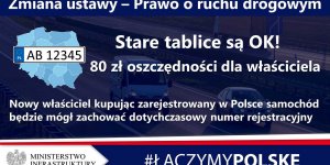 Zmiany ustawy PRD - tablice rejestracyjne