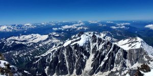 Widok ze szczytu Mont Blanc