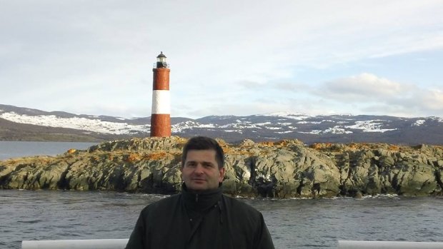 Andrzej Chowańczak przy Latarni Les Éclaireurs, Kanał Beagle
