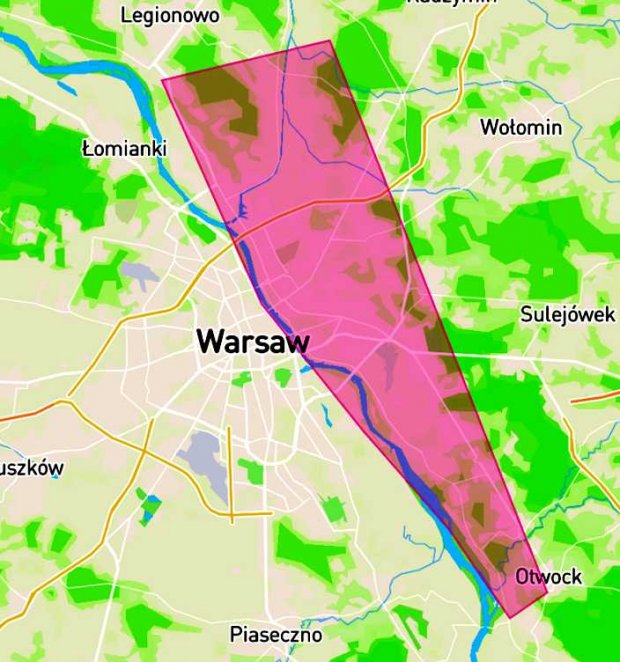 Strefa wyłączona z lotów informacją NOTAM A2831