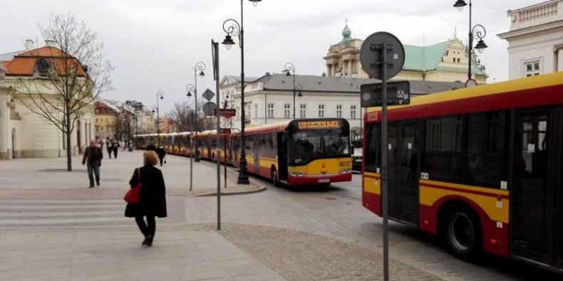 Korek z autobusów - Krakowskie Przemieście