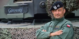 Generał brygady Jarosław Górowski - dowódca 1 Warszawskiej Brygady Pancernej im. Tadeusza Kościuszki
